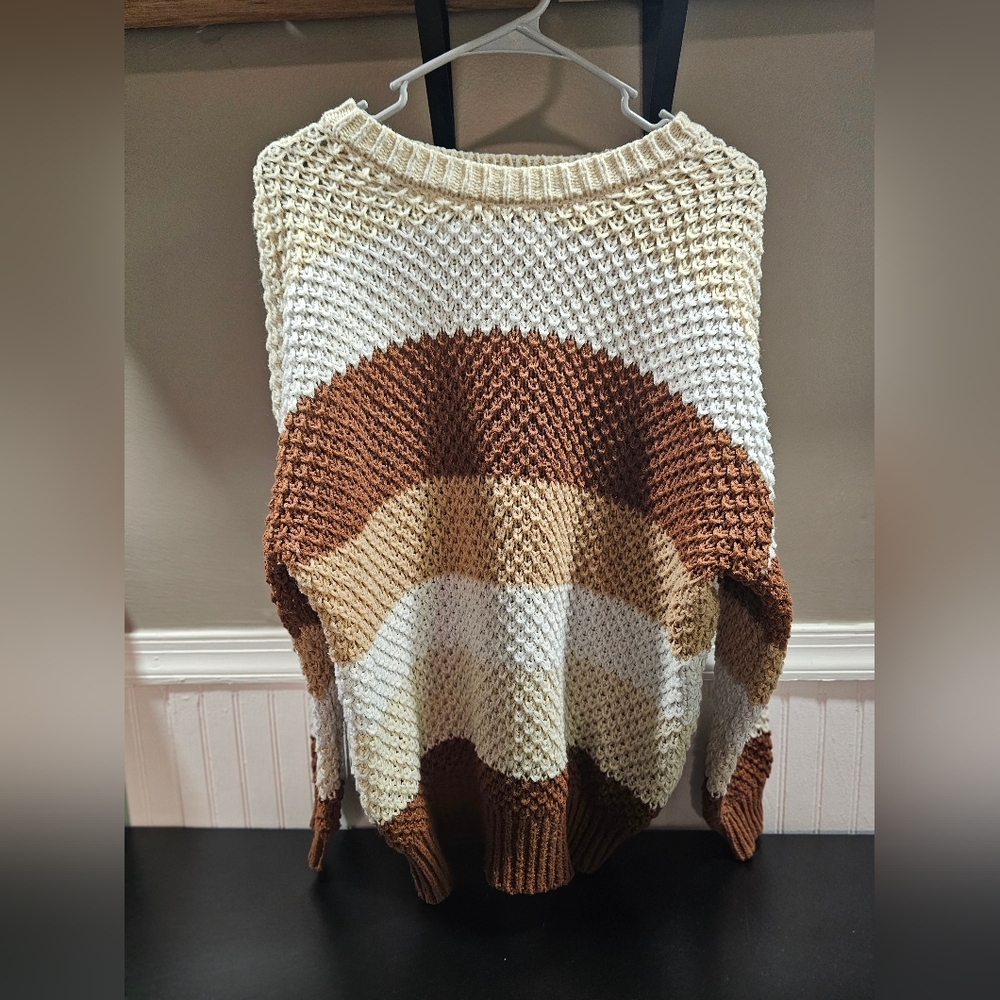 Rue 21 Striped Sweater Medium